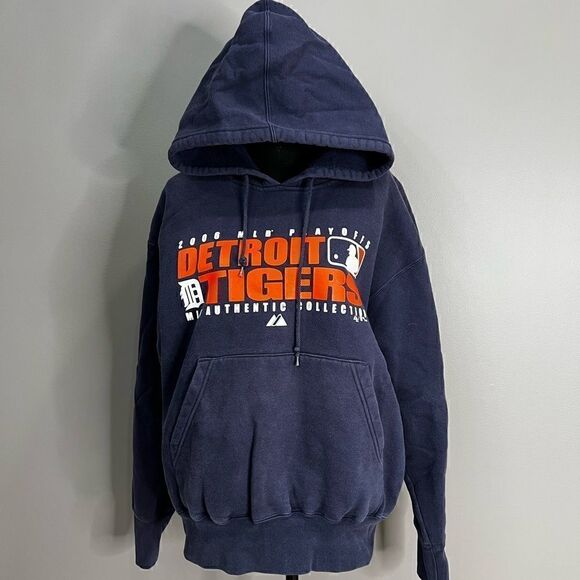 2006 Playoffs Detroit Tigers Print Pullover Hoodie Sweatshirt - Picture 1 of 9